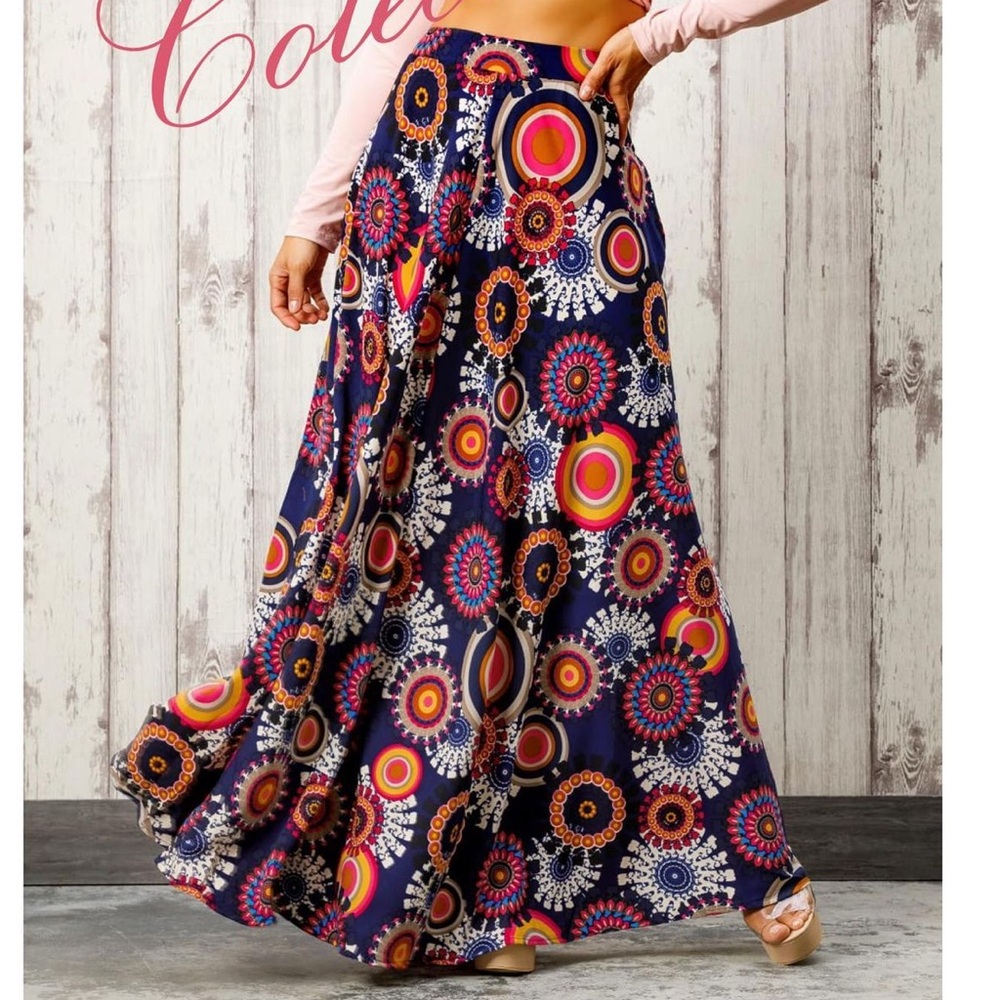 NWOT Multicolored Maxi Skirt